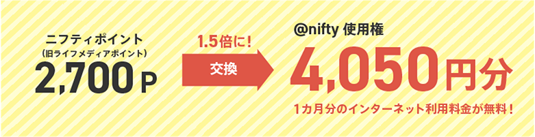 １か月分のインターネット利用料金が無料！