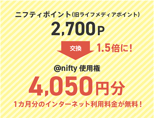 １か月分のインターネット利用料金が無料！