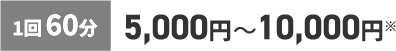 1回60分 5,000円~10,000円