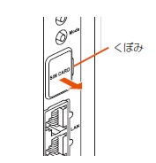 本背面のSIM カバーを開けます